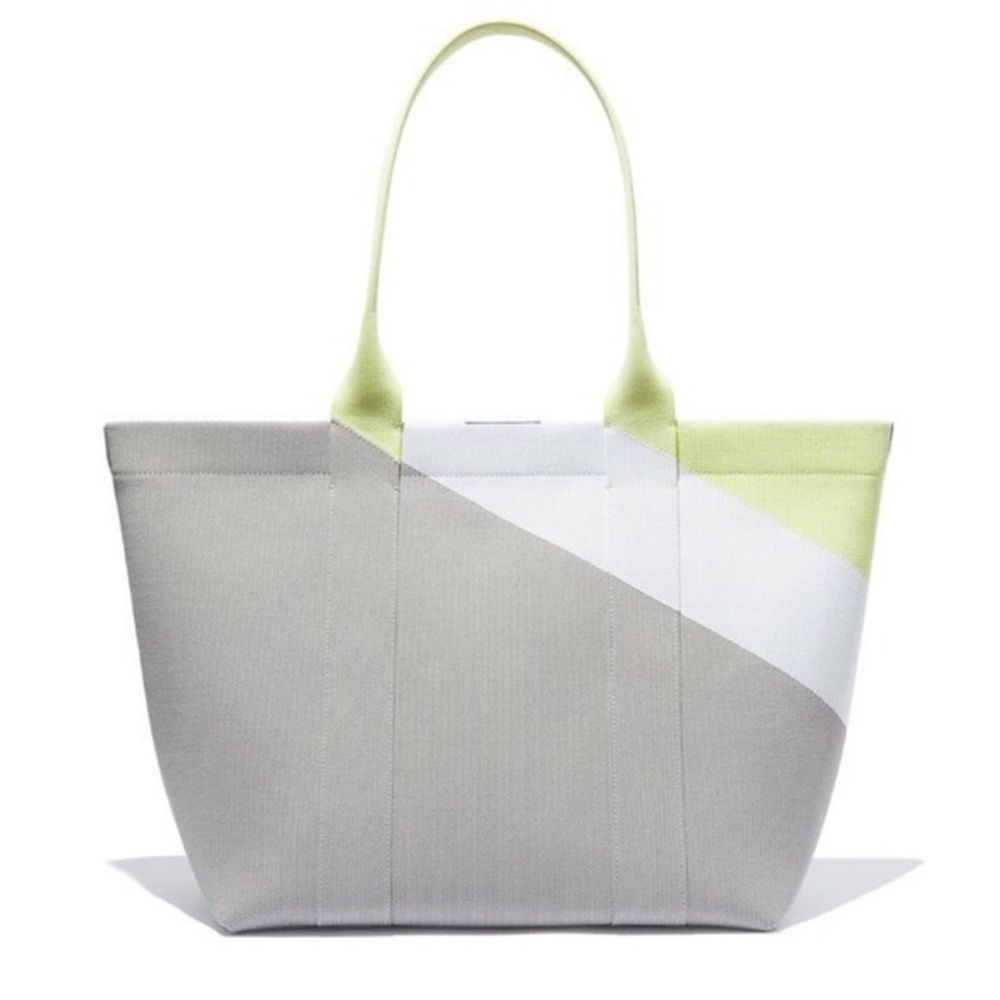 Retired Color - Rothy's Essential Tote- Dove Gray, White, and Yellow Tote Bag